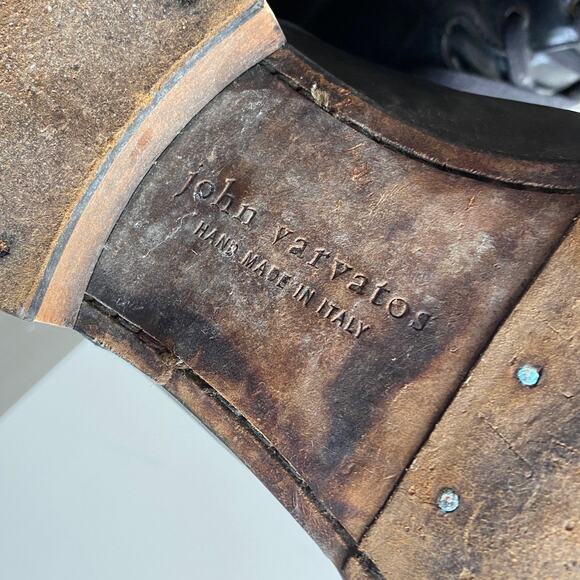 John Varvatos Leather Lace Up Combat Boots Men's 12. They run large. - Picture 8 of 10